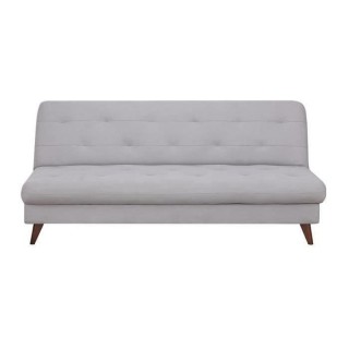 Clic-clac avec coffre de rangement - Tissu gris - pietement en bois na