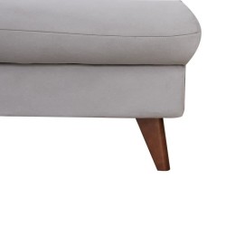 Clic-clac avec coffre de rangement - Tissu gris - pietement en bois naturel - L 185 x P 85 x 84 cm - LUCY