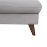 Clic-clac avec coffre de rangement - Tissu gris - pietement en bois naturel - L 185 x P 85 x 84 cm - LUCY