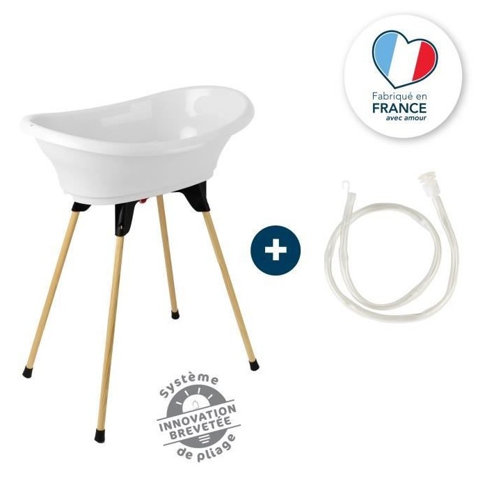 THERMOBABY KIT BAIGNOIRE VASCO Blanc Muguet : baignoire + pieds + tuya