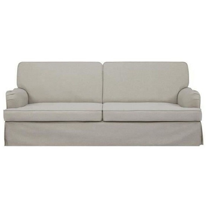 LUZ Canapé convertible - Tissu Beige - L 206 x P 95 x H 81 cm