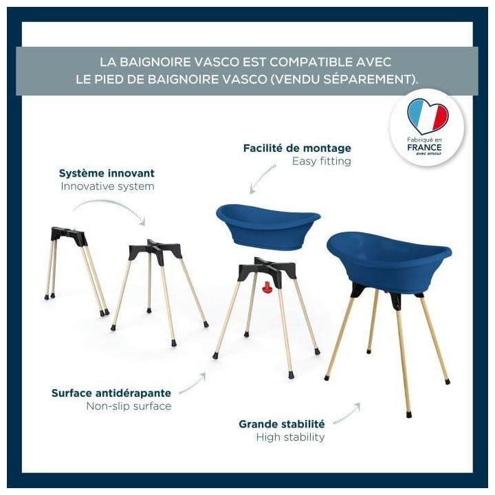 THERMOBABY Baignoire VASCO - Bleu océan