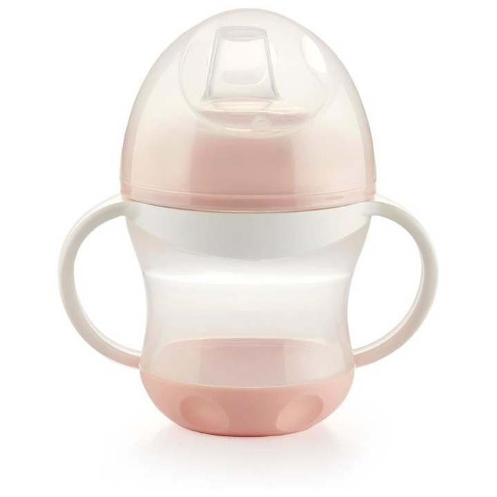 THERMOBABY Tasse anti-fuites + couv - Rose poudré