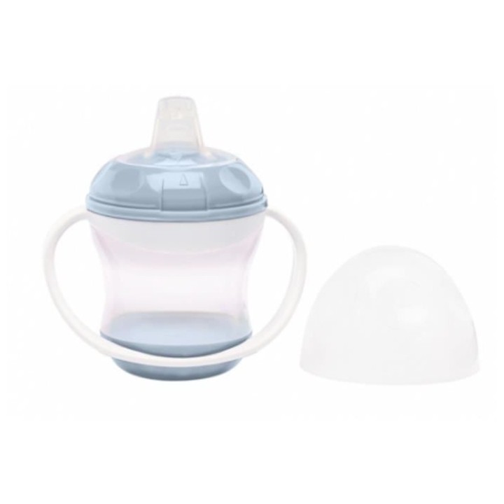 THERMOBABY Tasse anti-fuites + couv - Fleur bleue