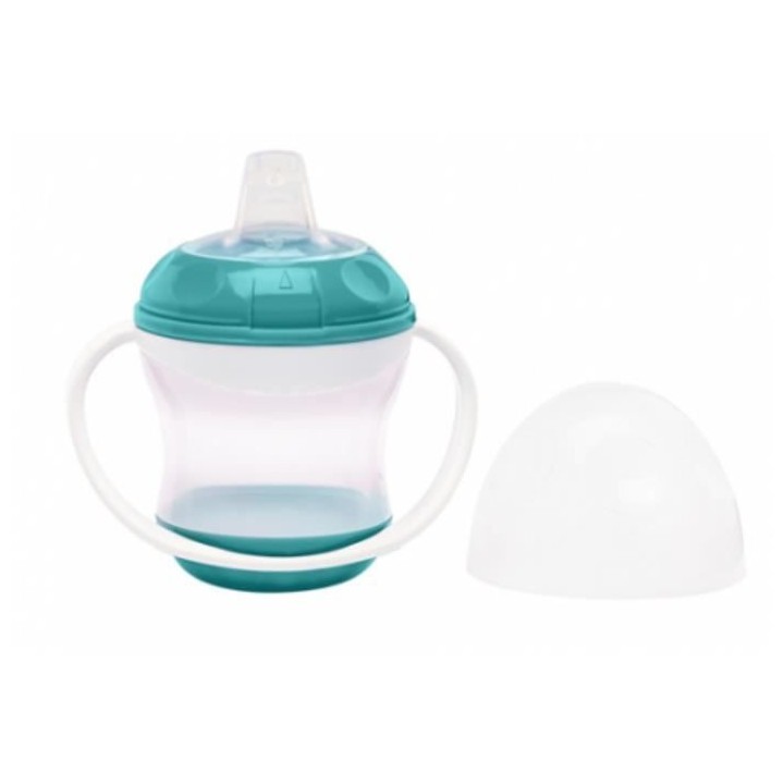 THERMOBABY Tasse anti-fuites + couv - Vert emeraude