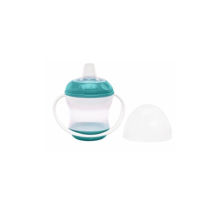 THERMOBABY Tasse anti-fuites + couv - Vert emeraude
