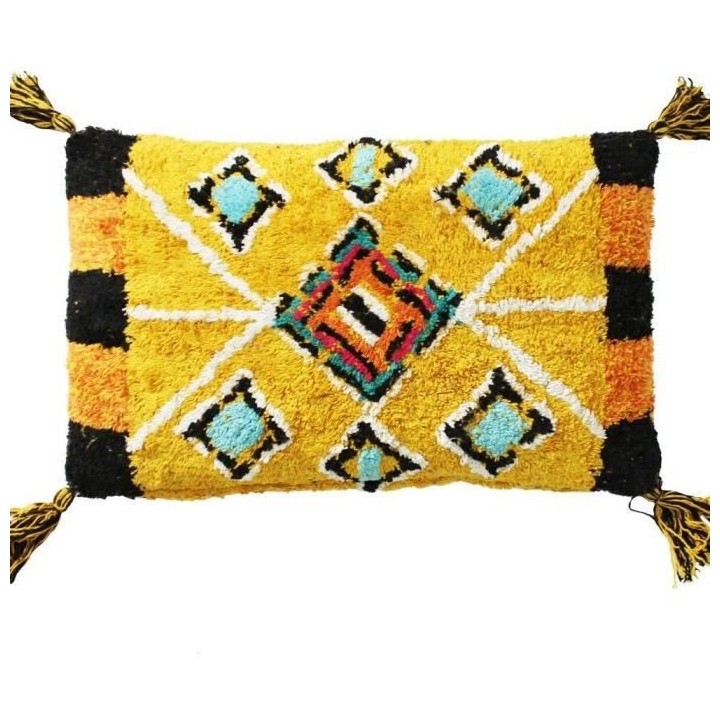Coussin Berbere Color - 30 x 50 cm - Jaune
