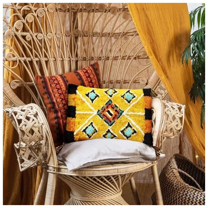 Coussin Berbere Color - 30 x 50 cm - Jaune