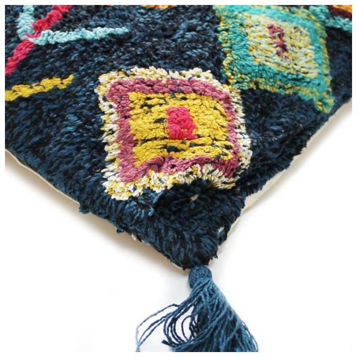 Coussin Berbere Color - 30 x 50 cm - Bleu