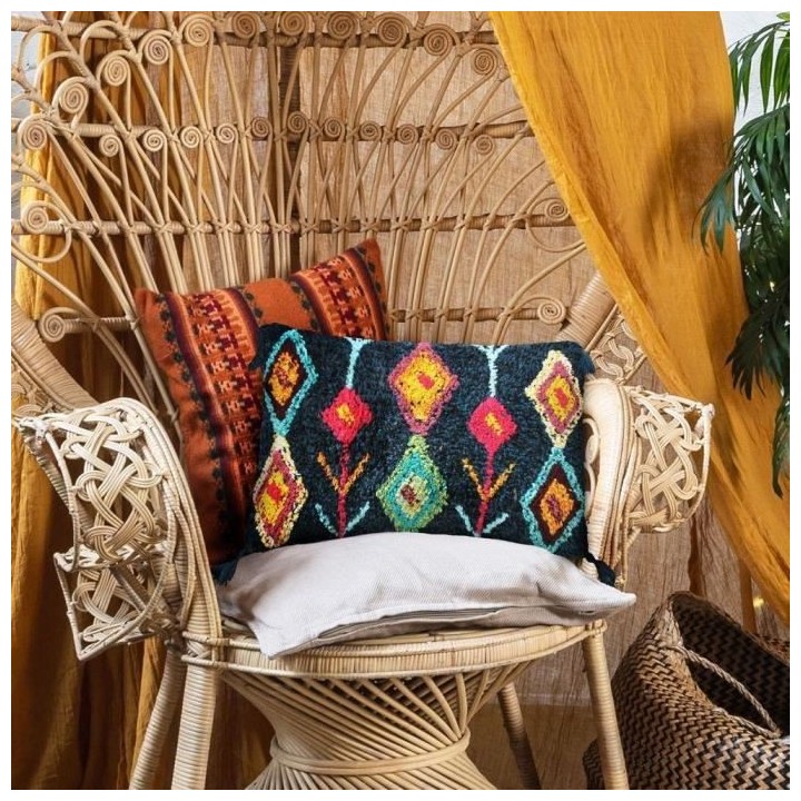 Coussin Berbere Color - 30 x 50 cm - Bleu