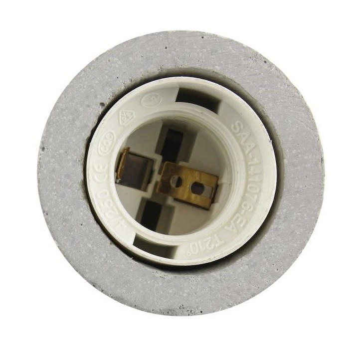 Suspension Béton - Style industriel - Câble Textile Rouge - Cuisine,