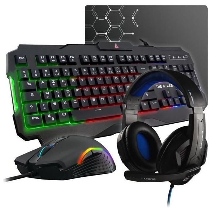 THE G-LAB COMBO ARGON E Gaming Clavier FR Rétroéclairé Performance