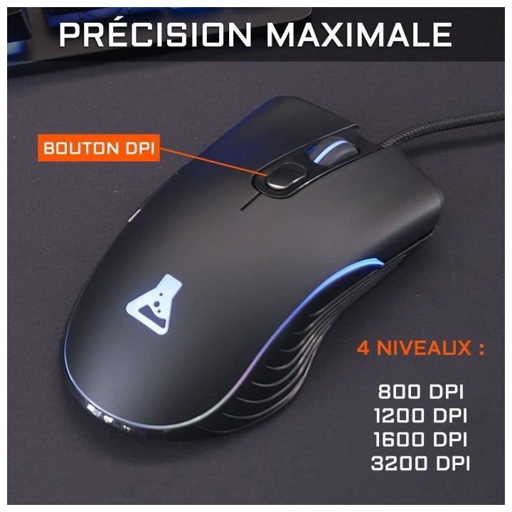 Combo KRYPTON - THE G-LAB - Pack Clavier et Souris Gamer Filaire Rétr