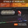 Combo KRYPTON - THE G-LAB - Pack Clavier et Souris Gamer Filaire Rétro - Éclairage RGB