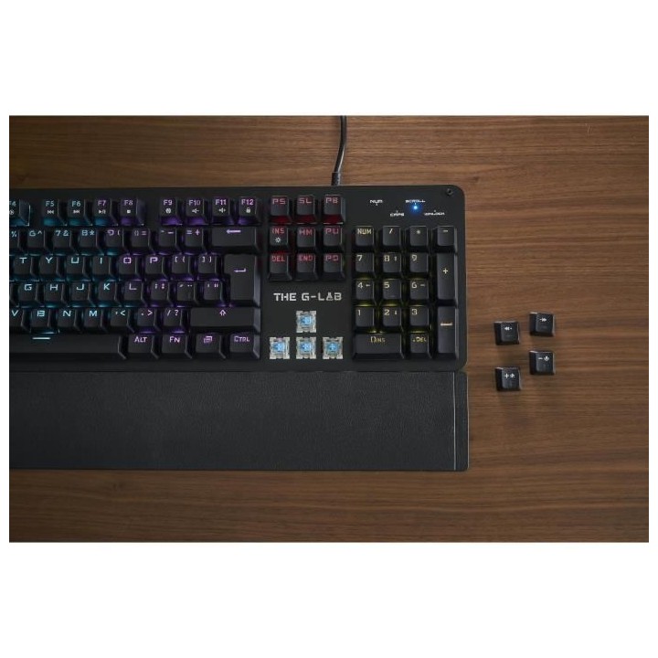 THE G-LAB Gaming KEYZ Carbon Clavier mécanique rétroéclairé - Swit