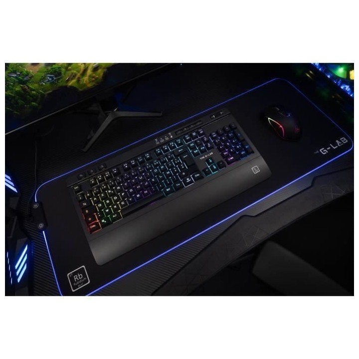 Clavier gaming sans fil - Touches membrane - AXS KEYZ-TITANIUM - Repos