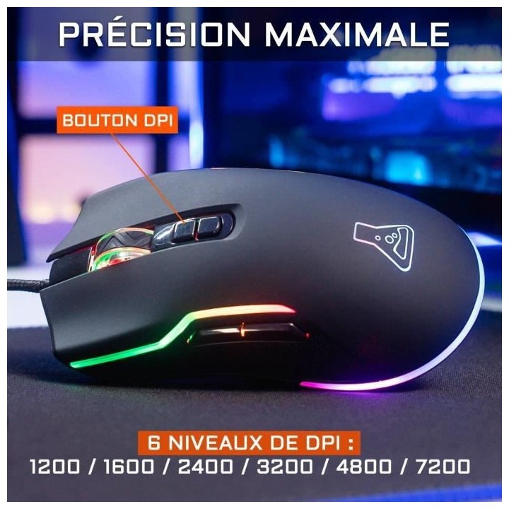 Combo CARBON - THE G-LAB - Pack Clavier et Souris Gamer RGB Filaire -