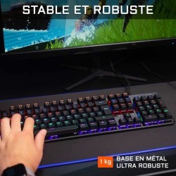 Combo CARBON - THE G-LAB - Pack Clavier et Souris Gamer RGB Filaire - Clavier Gaming Mécanique