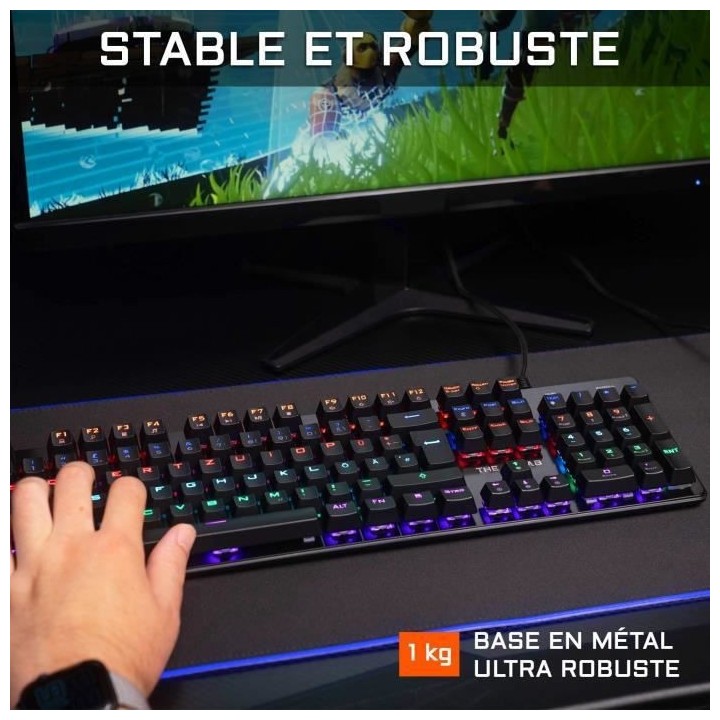 Combo CARBON - THE G-LAB - Pack Clavier et Souris Gamer RGB Filaire -