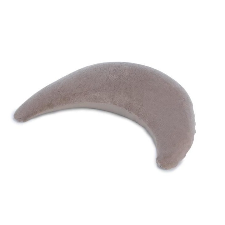 THERALINE Coussin d'allaitement La Lune peluche 140x27cm taupe