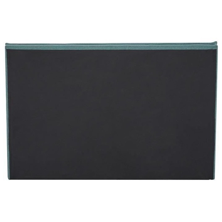 Lit adulte OCEAN - 160 x 200 cm - Tissu Vert - Sommier a lattes