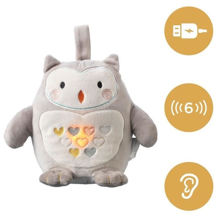 TOMMEE TIPPEE Peluche aide au sommeil Grofriend rechargeable - Ollie l