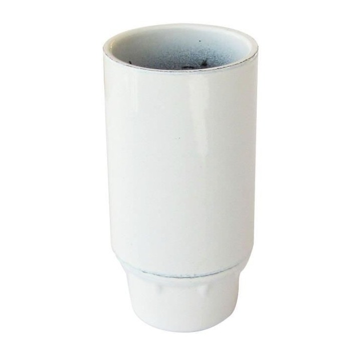 TIBELEC Douille E14 - Blanc lisse