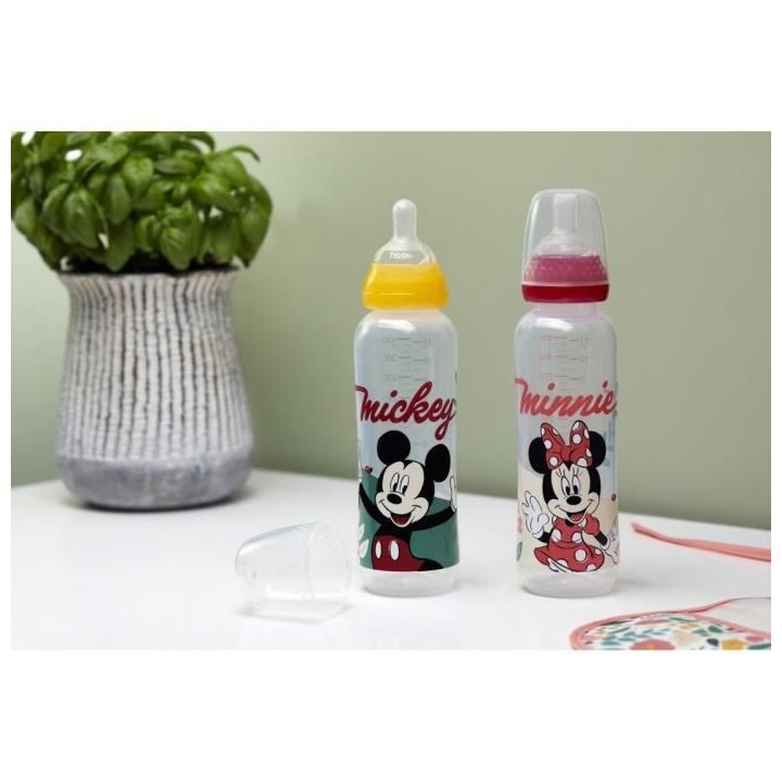 TIGEX Biberon col étroit Air control tétine silicone +6 mois Minnie