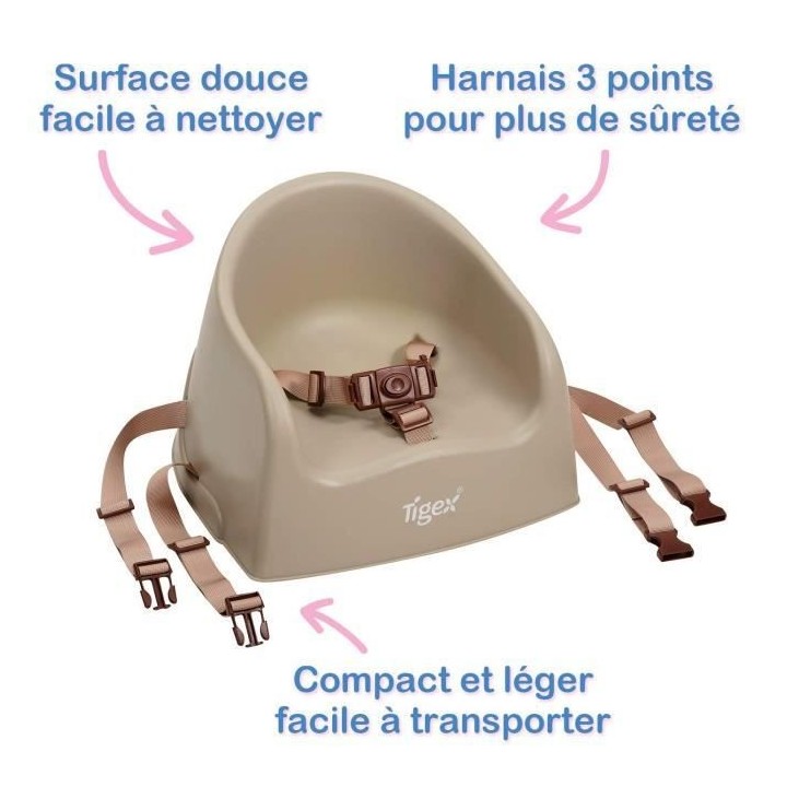 TIGEX Rehausseur de Chaise Taupe