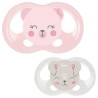 TIGEX 2 Sucettes Soft Touch Silicone Taille 6-18 m Biche Chat Fille