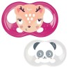 TIGEX 2 Sucettes Soft Touch Silicone Taille 18m+ Biche chat Fille