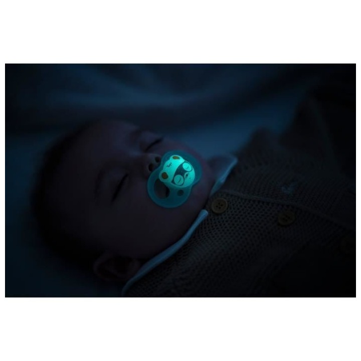 TIGEX 2 Sucettes SOFT TOUCH NIGHT Silicone 6-18m PHOSPHO