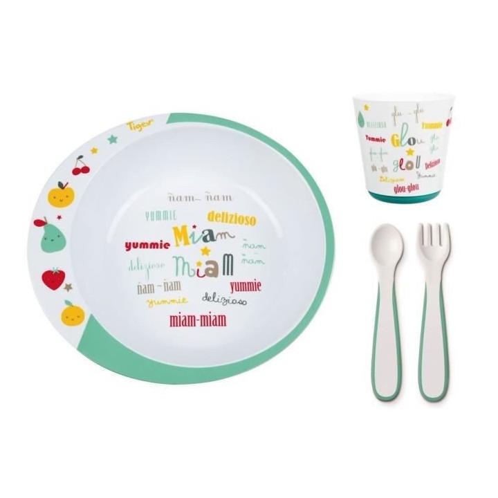 TIGEX Coffret Vaisselle Micro-ondes Miam-Miam