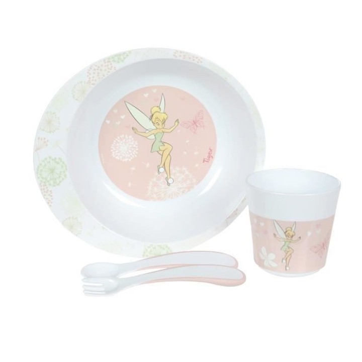 TIGEX Coffret Vaisselle Micro-Ondes Fée Clochette