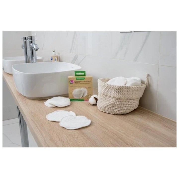 TIGEX Lot 6 coussinets d'allaitement lavables - Viscose bambou