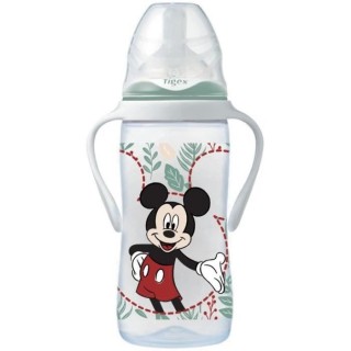 TIGEX Biberon d'apprentissage Mickey - Col large - 3 vitesses - 300 ml