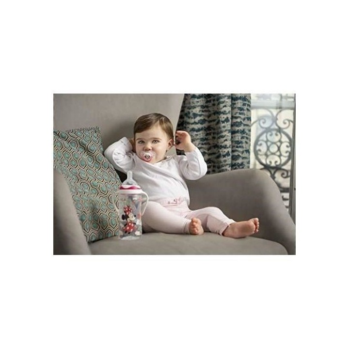 TIG Biberon d'apprentissage Minnie - Col large - 3 vitesses - 300 ml -