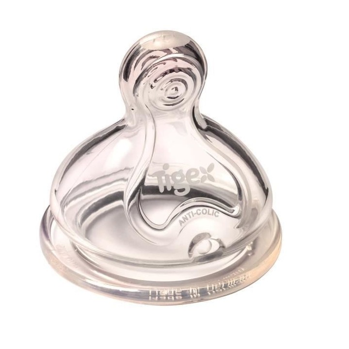 TIGEX 2 Tétines Silicone Base Large Multi Flow 0-6 Mois