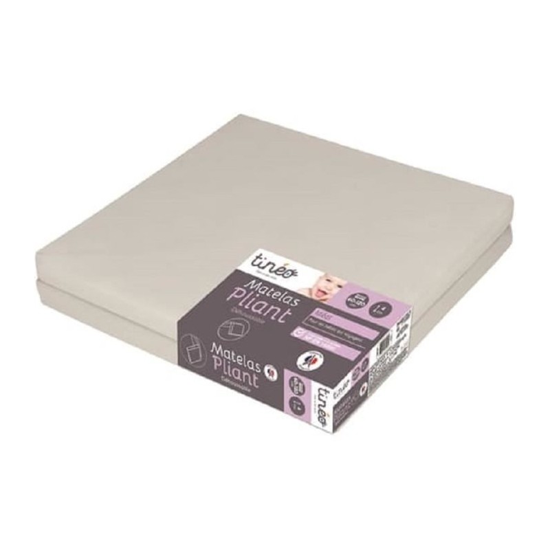 Matelas pliant TINEO 60x120 cm - Epaisseur 4 cm - Pliable en 2