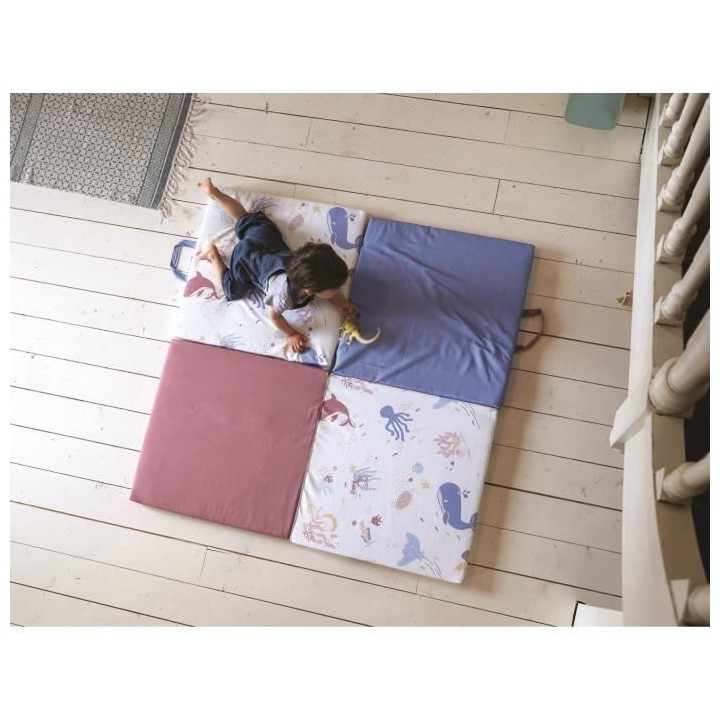 TINEO Tapis Malin Trésors de l'océan 3 en 1 - Evolutif - Déhoussabl