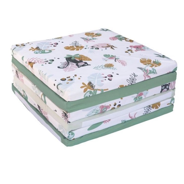 TINEO Maxi Tapis Malin Jungle Buddies 5 en 1 - Evolutif - Déhoussable