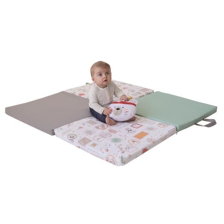 TINEO Tapis Malin Indian Spirit 3 en 1 - Evolutif - Déhoussable - 120