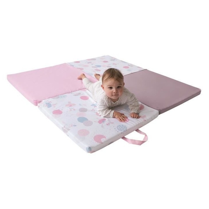 TINEO Tapis Malin Ballerine 3 en 1 - Evolutif - Déhoussable - 120x120