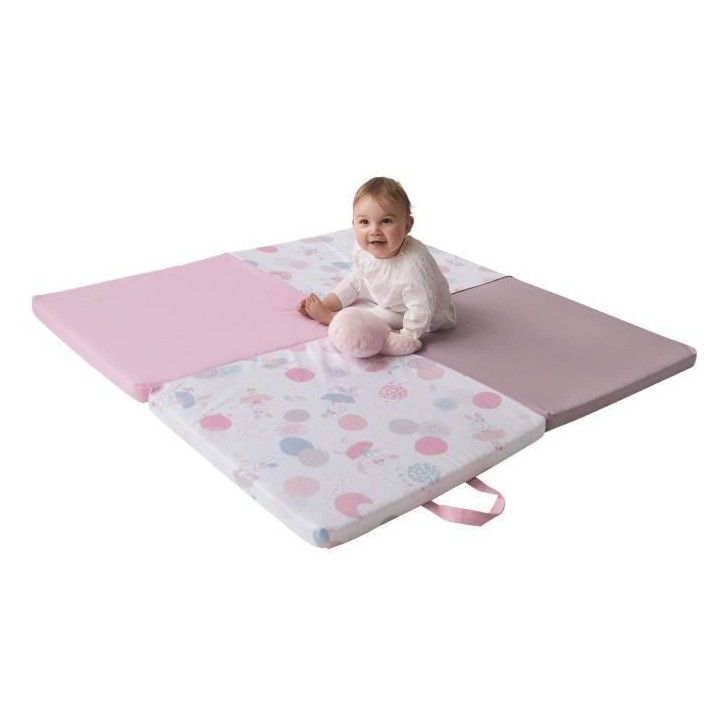 TINEO Tapis Malin Ballerine 3 en 1 - Evolutif - Déhoussable - 120x120