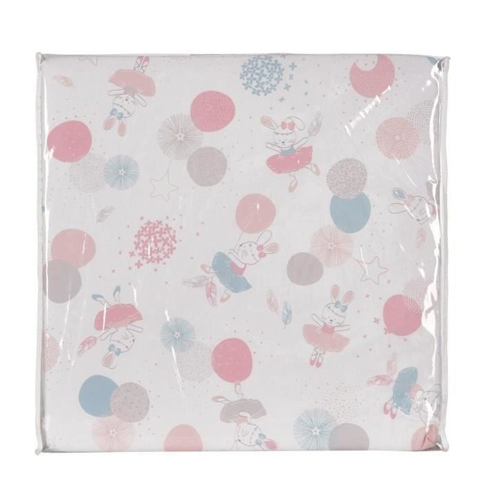 TINEO Tapis Malin Ballerine 3 en 1 - Evolutif - Déhoussable - 120x120