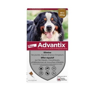 Advantix Chien Solution Antiparasitaire Tres Grande Race 40 a 60kg 4 p