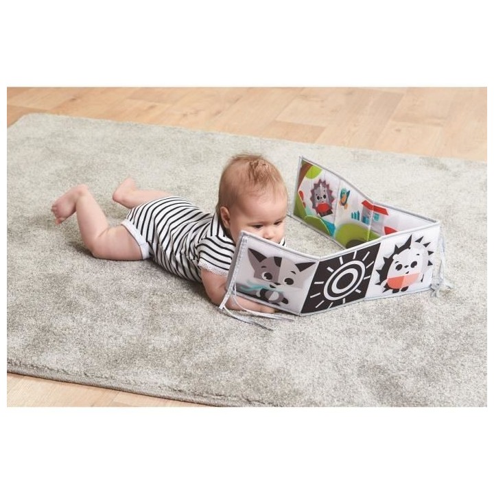 Tiny Love Livre d'Eveil Double Face en tissu, Livre bébé, Des la nai