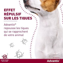 Advantix Chien Solution Antiparasitaire Tres Grande Race 40 a 60kg 4 pipettes