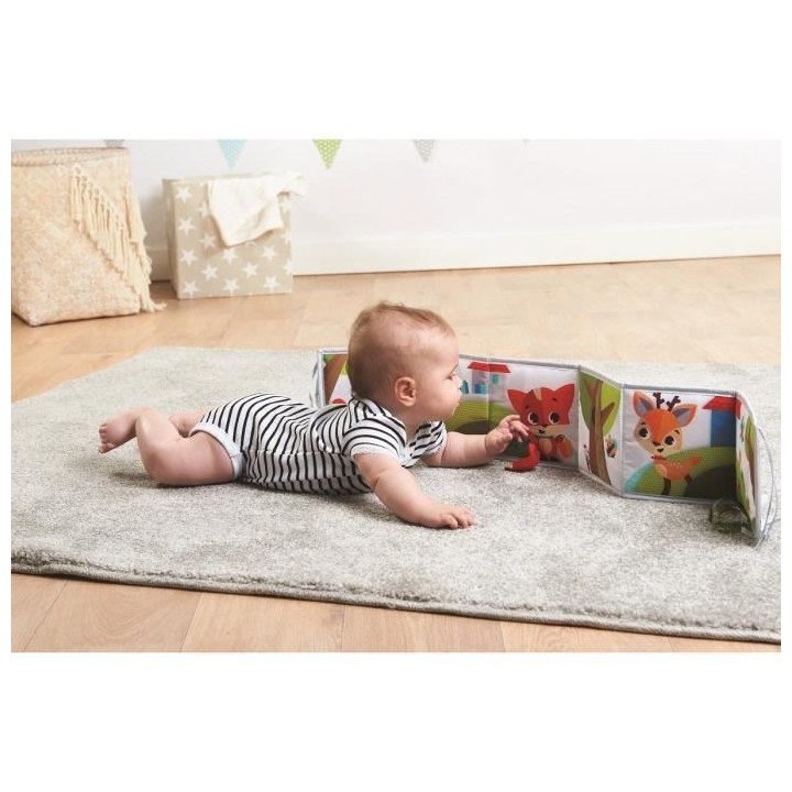 Tiny Love Livre d'Eveil Double Face en tissu, Livre bébé, Des la nai