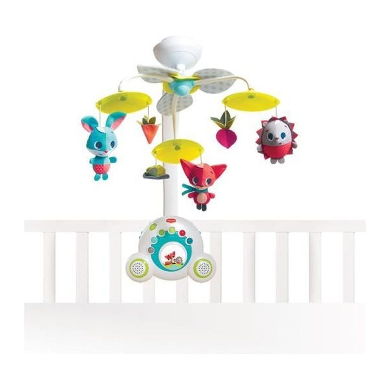 Tiny Love Mobile Musical Soothe 'n Groove, 18 Mélodies, des la Naissance, Collection dans la Prairie